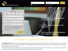 Tablet Screenshot of clientreferrals.com